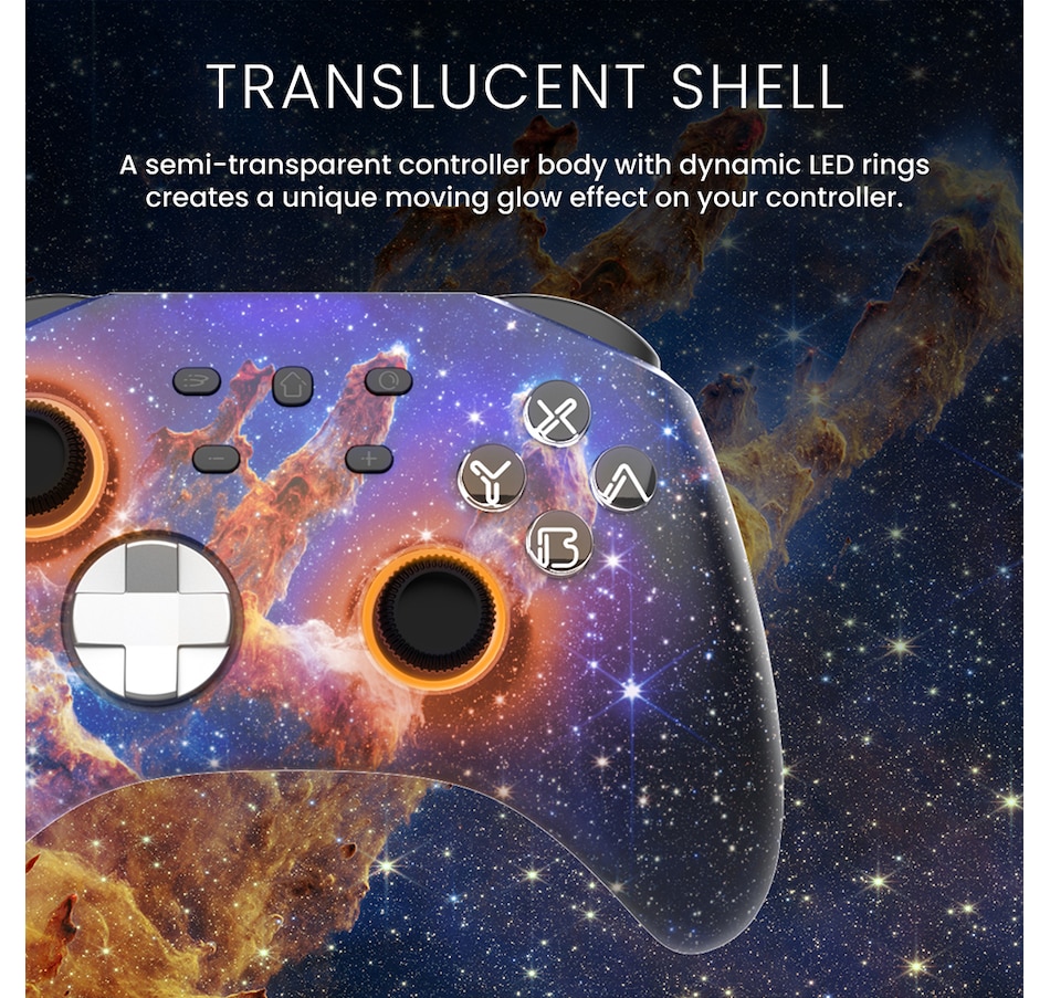 Image 729353_ALTMORE7.jpg, Product 729-353 / Price $39.99, Surge Wireless Pro Controller for Nintendo Switch, PC, Steam Deck, Android and iOS – Pillars of Creation Edition from Surge on TSC.ca's Electronics department