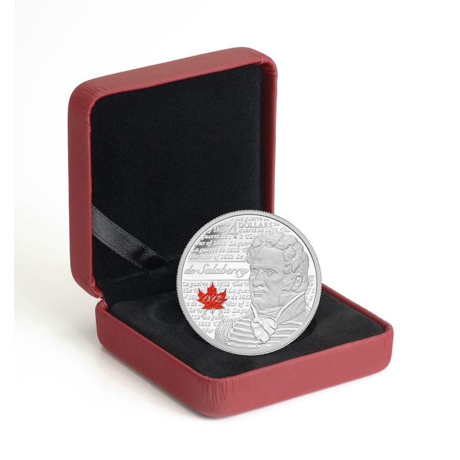 Image 729364_ALTMORE3.jpg, Product 729-364 / Price $49.95, $4 2013 Charles de Salaberry Heroes of the War of 1812 Fine Silver Coin plus Bonus Regular and Coloured 25-Cent Coins from Royal Canadian Mint (RCM) on TSC.ca's Coins department