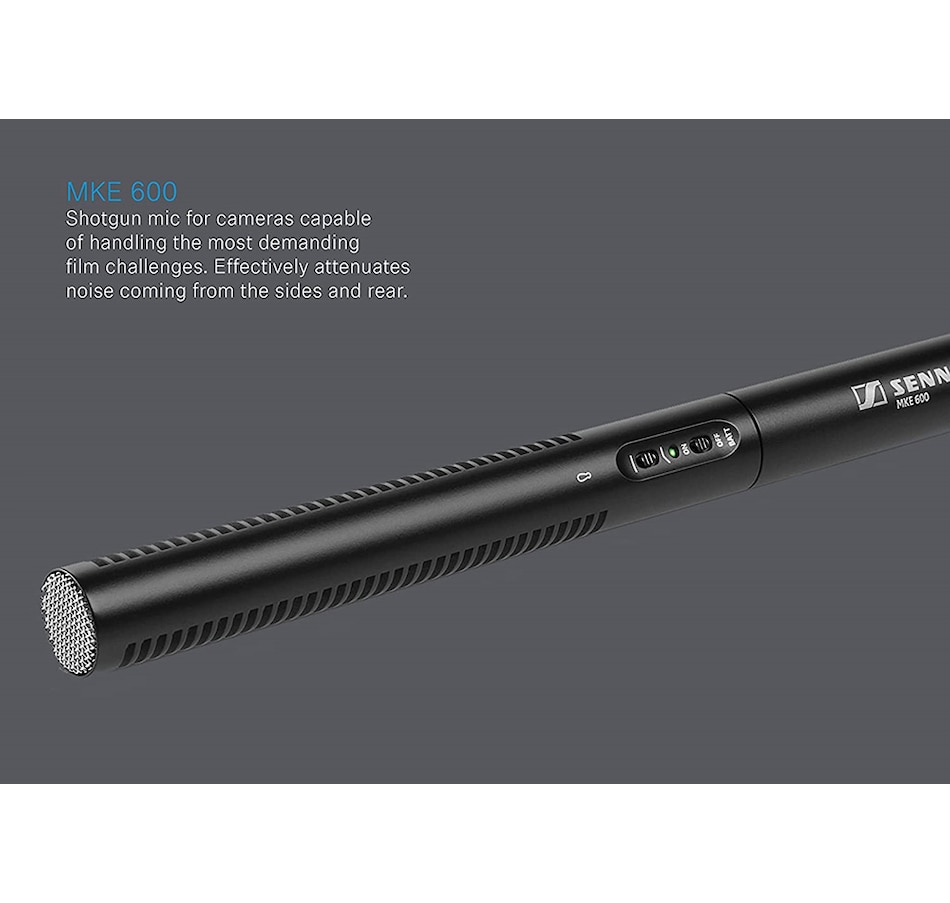 Image 729424_ALTMORE2.jpg, Product 729-424 / Price $429.95, Sennheiser MKE 600 Camcorder Shotgun Microphone from Sennheiser on TSC.ca's Electronics department