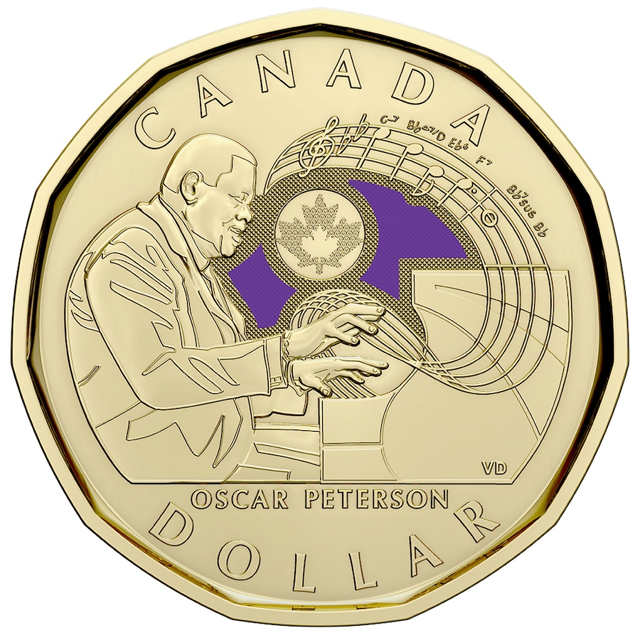 Image 729431_ALTMORE4.jpg, Product 729-431 / Price $189.95, 2022 $20 Fine Silver Oscar Peterson Coin plus Bonus 2022 Oscar Peterson $1 Coin in Colour from Royal Canadian Mint (RCM) on TSC.ca's Coins department