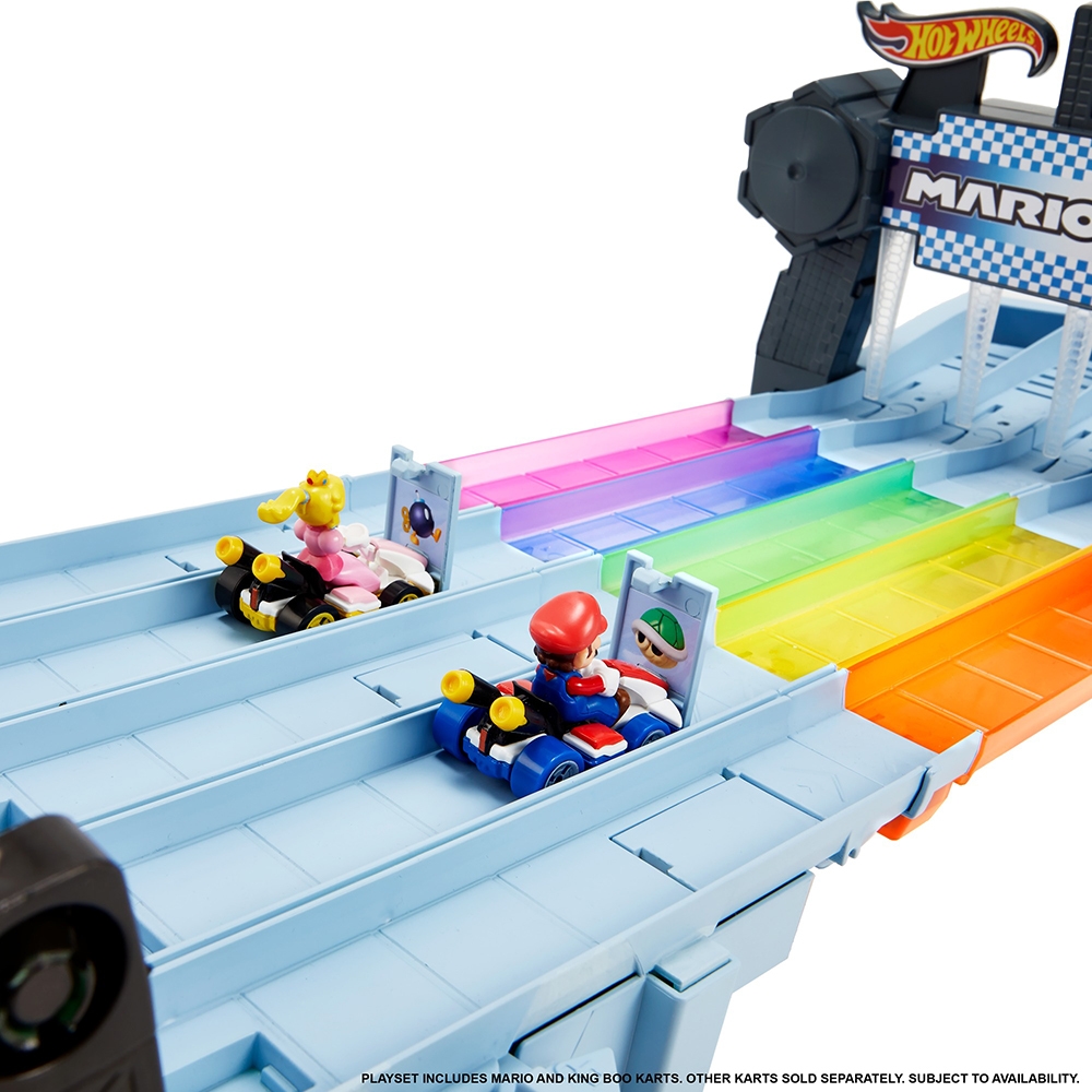 Hot Wheels レインボーロード Hot Wheels Mario Kart Rainbow Road Track Set - TSC.ca