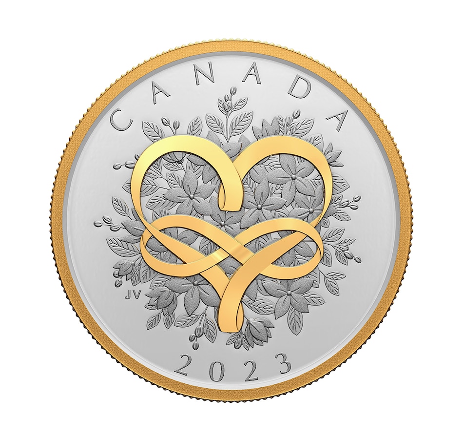 Image 729500.jpg, Product 729-500 / Price $119.95, 2023 $20 Fine Silver Proof Coin: Celebration of Love from Royal Canadian Mint on TSC.ca's Coins department