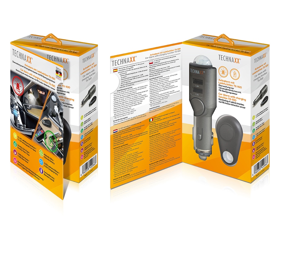Image 729544_ALTMORE6.jpg, Product 729-544 / Price $64.99, Technaxx TX-100 Mobile and Car Alarm with Charging Function from Technaxx on TSC.ca's Home & Garden department