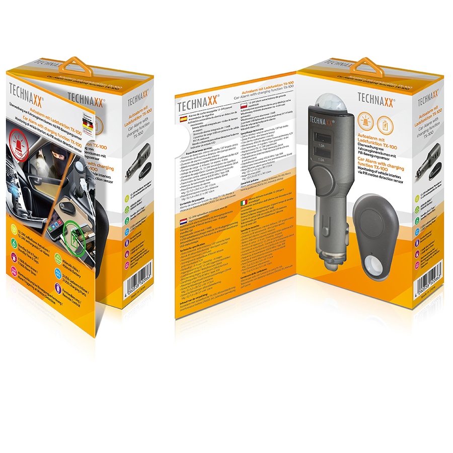 Image 729544_ALTMORE6.jpg, Product 729-544 / Price $64.99, Technaxx TX-100 Mobile and Car Alarm with Charging Function from Technaxx on TSC.ca's Home & Garden department