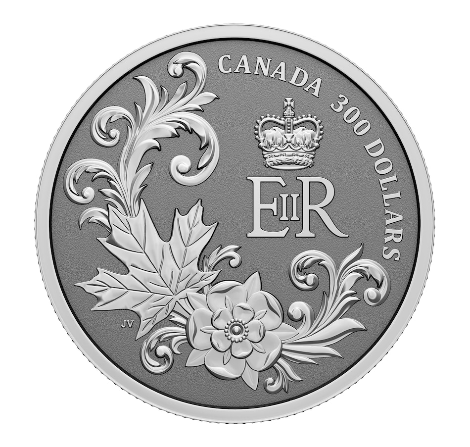 Image 729565.jpg, Product 729-565 / Price $3,099.95, 2022 $300 Fine Platinum Coin Queen Elizabeth’s Royal Cypher from Royal Canadian Mint (RCM) on TSC.ca's Coins department