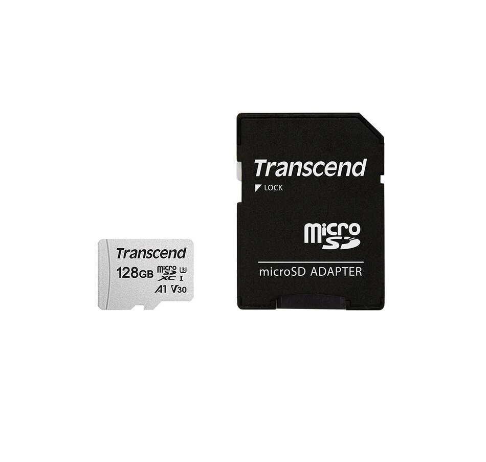 Image 729647.jpg, Product 729-647 / Price $39.99, Transcend 128GB UHS-I U3 MicroSD Memory Card on TSC.ca's Electronics department