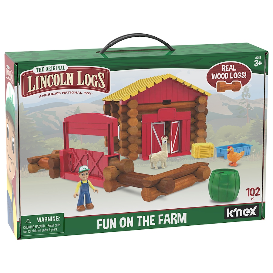 Image 729652.jpg, Product 729-652 / Price $69.99, Lincoln Logs Fun on the Farm (102 pieces) from Lincoln Logs on TSC.ca's Toys & Hobbies department
