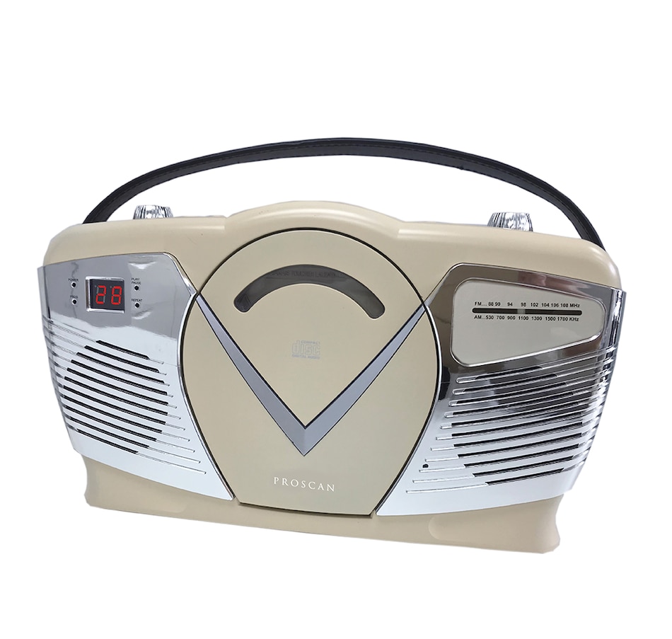 Image 729681.jpg, Product 729-681 / Price $64.99, Proscan Retro Portable Boombox from Proscan on TSC.ca's Electronics department