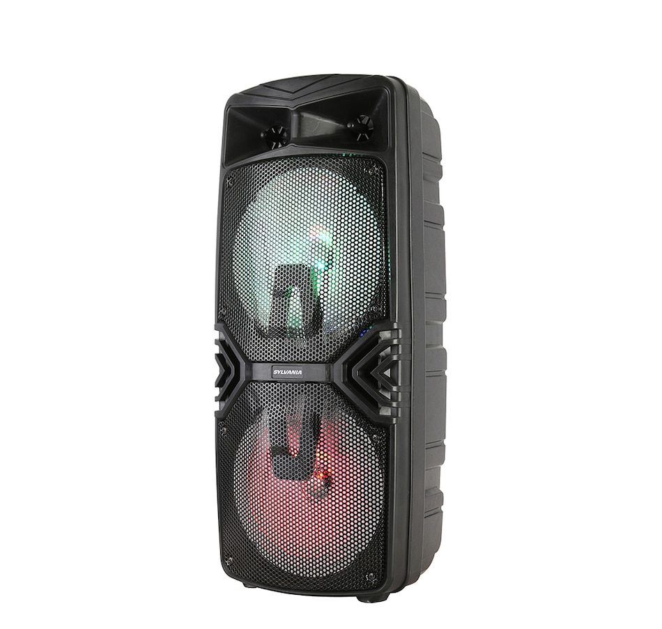 Image 729683.jpg, Product 729-683 / Price $69.99, Sylvania 2x 8" Bluetooth Light-Up Karaoke Speaker from Sylvania on TSC.ca's Electronics department