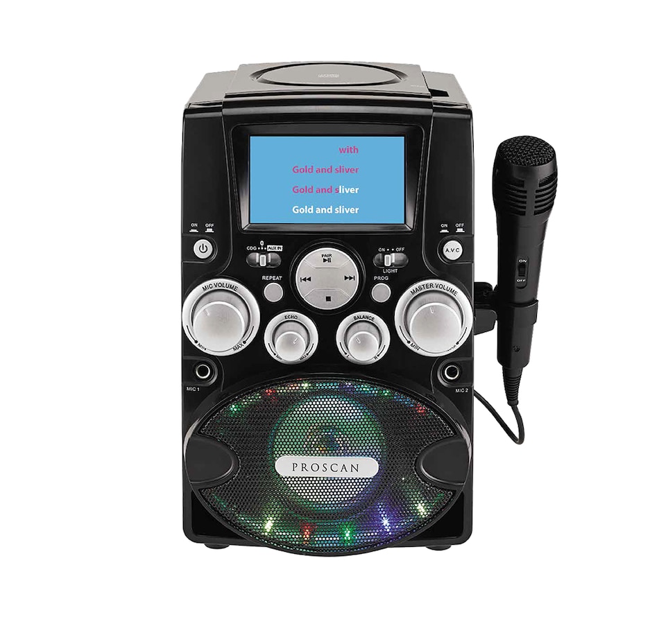 Image 729697.jpg, Product 729-697 / Price $129.99, Proscan Karaoke CDG System with LCD Screen, Bluetooth and Mic from Proscan on TSC.ca's Electronics department