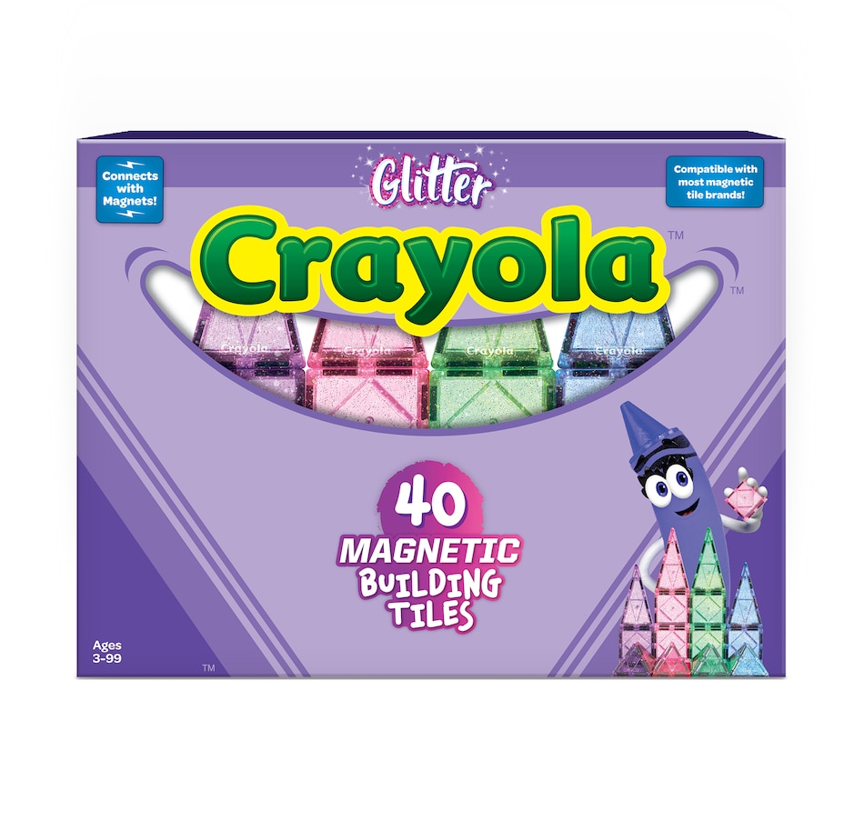 Image 729788_ALTMORE3.jpg, Product 729-788 / Price $54.99, CreateOn Crayola Glitter Magnetic Tile 40-Piece Set from Createon on TSC.ca's Toys & Hobbies department