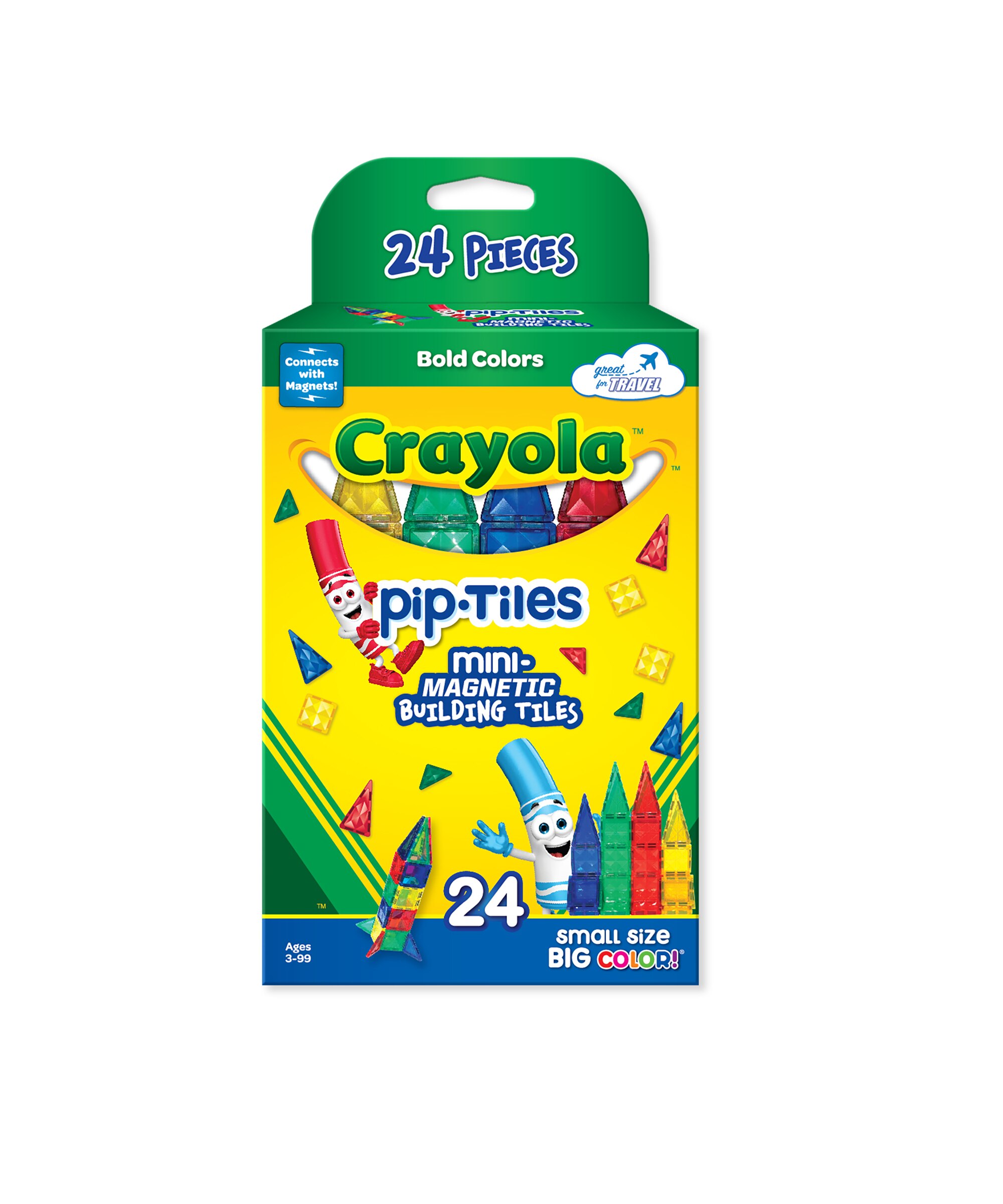 CreateOn Crayola Bold PIP Magnetic Tile 24-Piece Set - TSC.ca