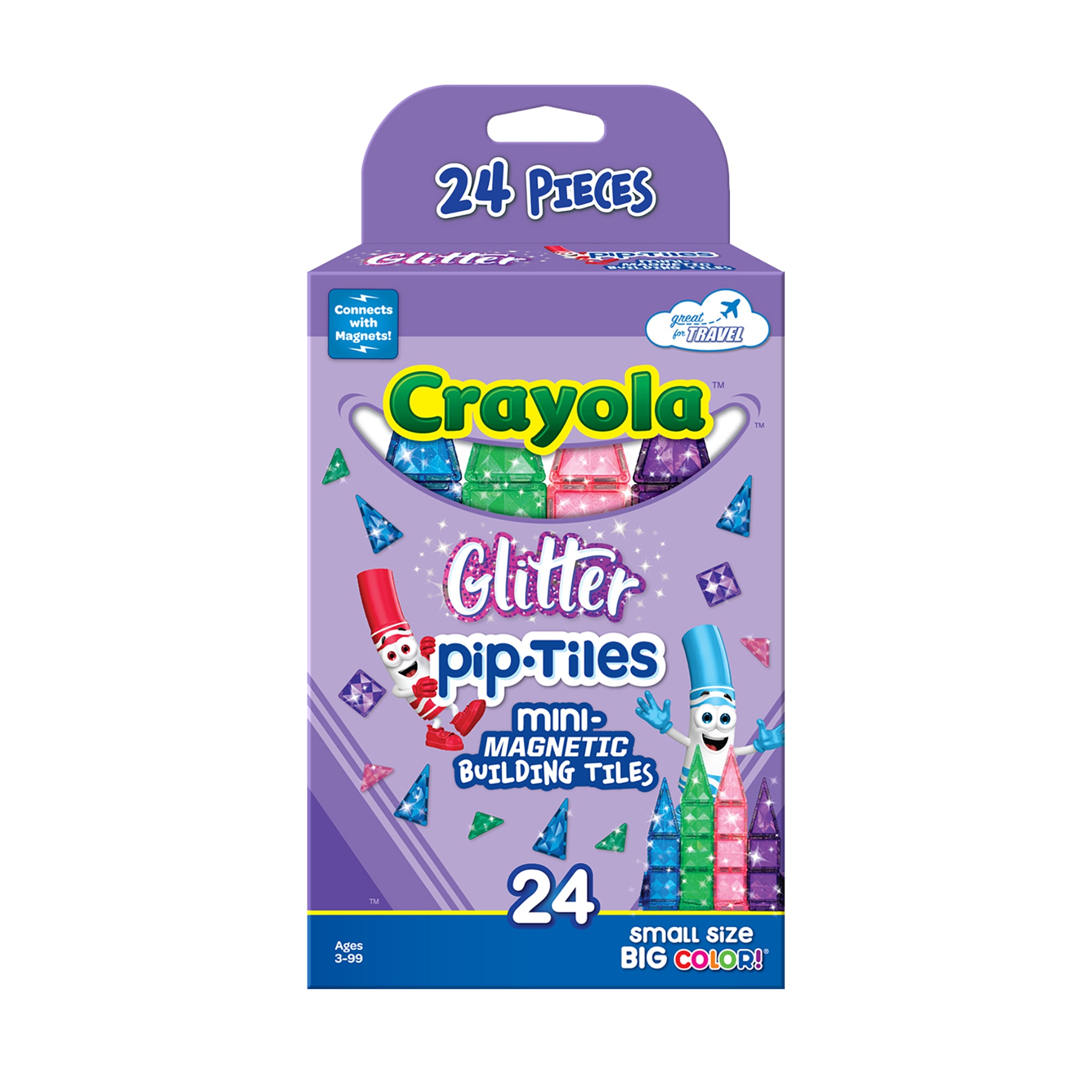 CreateOn Crayola Glitter PIP Magnetic Tile 24-Piece Set - TSC.ca