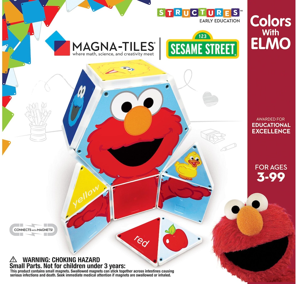 Image 729800_ALTMORE4.jpg, Product 729-800 / Price $39.99, CreateOn Sesame Street Colours with Elmo Magnetic Tile Set from Createon on TSC.ca's Toys & Hobbies department