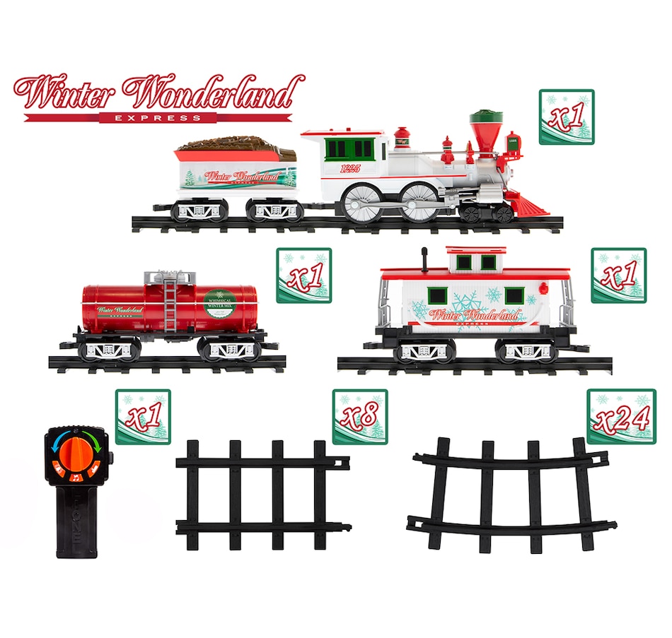 Wooden Toy Train Winter Alpine Express By Manhattan Toy