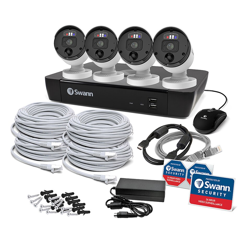 Image 729927_ALTMORE3.jpg, Product 729-927 / Price $1,299.99, SwannForce Professional 12MP 8-Channel 2TB NVR Security System with Four Bullet Cameras from Swann on TSC.ca's Electronics department