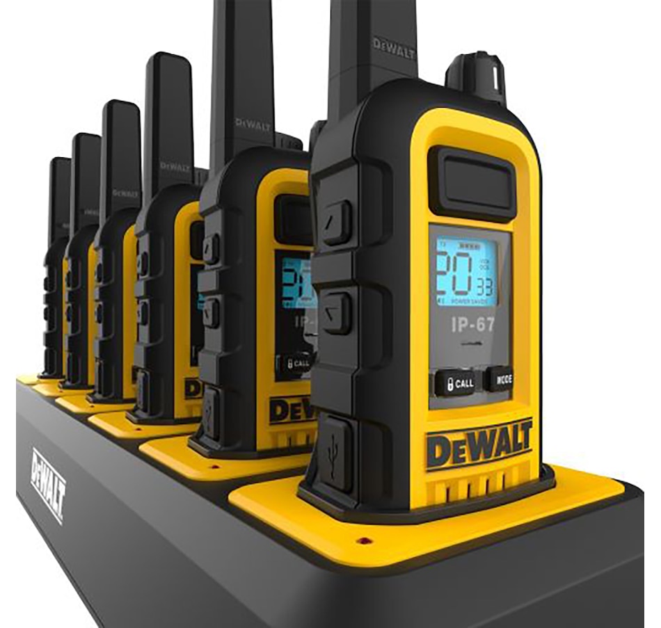 Image 729947_ALTMORE2.jpg, Product 729-947 / Price $599.99, DeWalt Heavy-Duty 6 DXFRS300 Radios with 6-Port Charger on TSC.ca's Home & Garden department