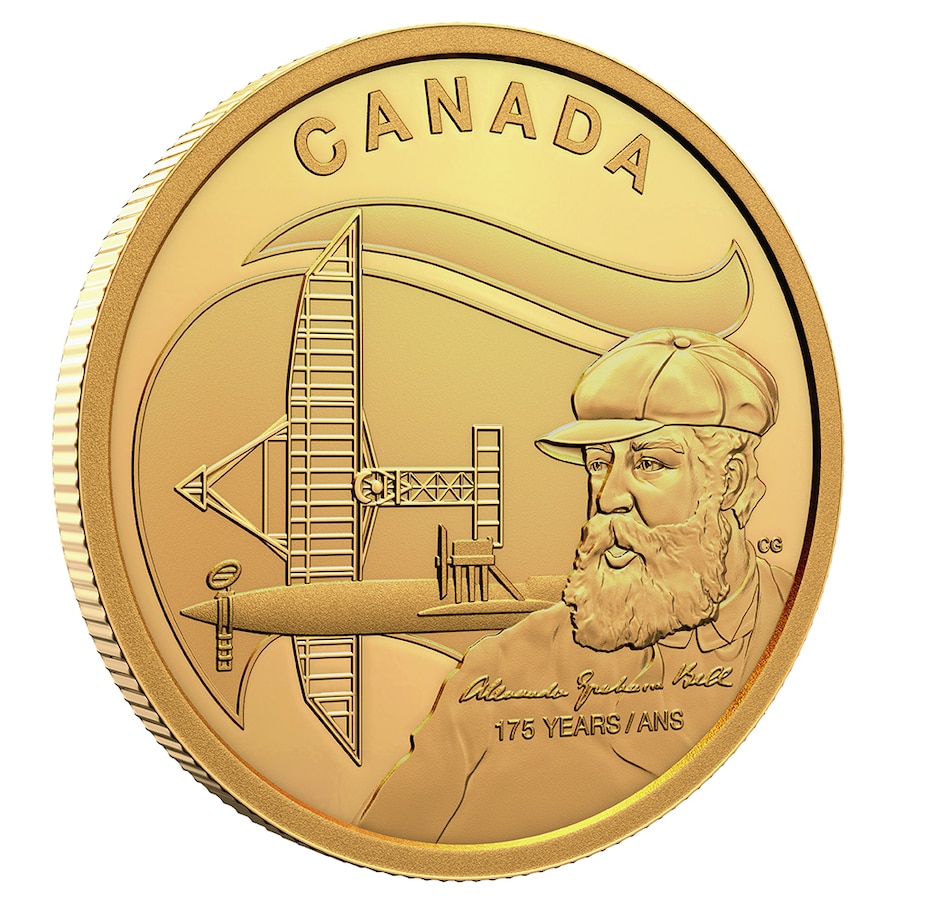 Image 729965_ALTMORE2.jpg, Product 729-965 / Price $4,099.95, 2022 $200 Fine Gold Alexander Graham Bell Coin: A Golden Era of Innovation from Royal Canadian Mint (RCM) on TSC.ca's Coins department