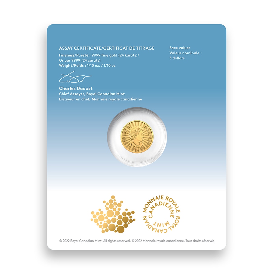 Image 729969_ALTMORE4.jpg, Product 729-969 / Price $459.90, Gold and Silver 2022 $5 Polar Bear Coin Set (1/10-ounce fine gold and one-ounce fine silver) from Royal Canadian Mint (RCM) on TSC.ca's Coins department