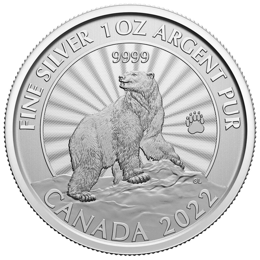 Image 729969_ALTMORE5.jpg, Product 729-969 / Price $459.90, Gold and Silver 2022 $5 Polar Bear Coin Set (1/10-ounce fine gold and one-ounce fine silver) from Royal Canadian Mint (RCM) on TSC.ca's Coins department