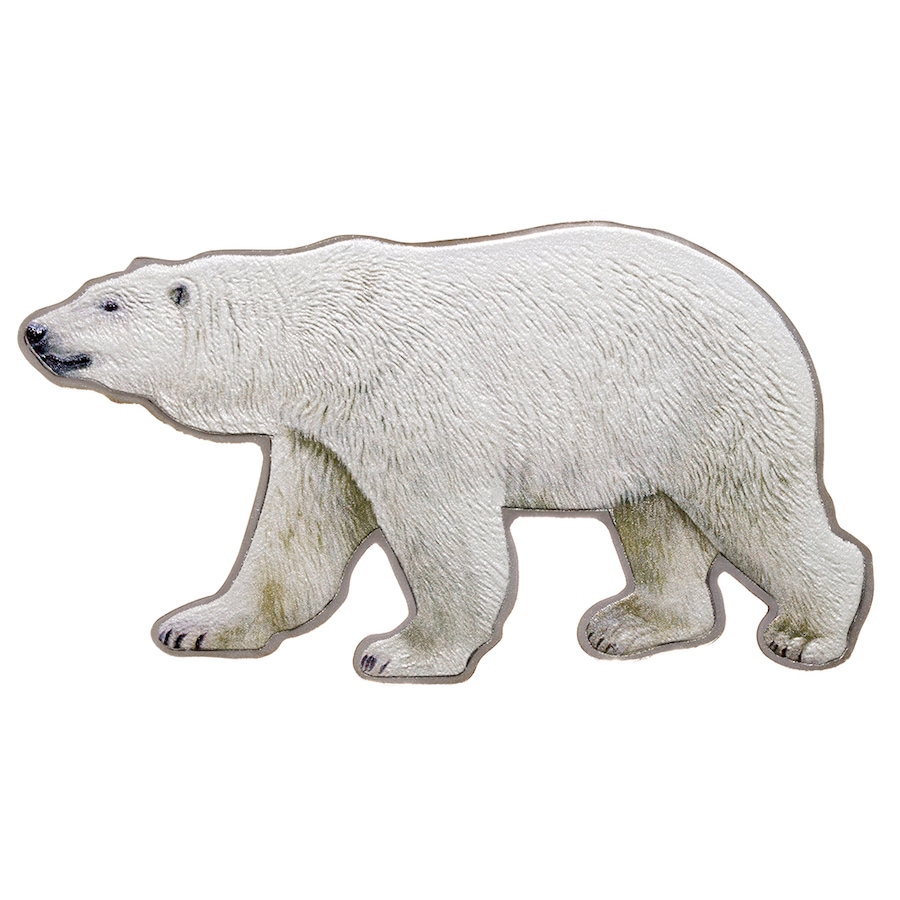 Image 729970_ALTMORE1.jpg, Product 729-970 / Price $349.50, Real Shape Iconic Canada 100 Grams Fine Silver Polar Bear from Canadian Heritage Mint on TSC.ca's Coins department