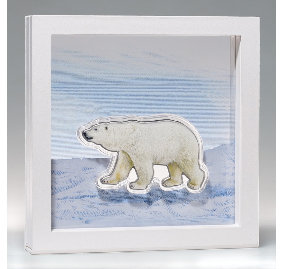 Image 729970_ALTMORE3.jpg, Product 729-970 / Price $349.50, Real Shape Iconic Canada 100 Grams Fine Silver Polar Bear from Canadian Heritage Mint on TSC.ca's Coins department