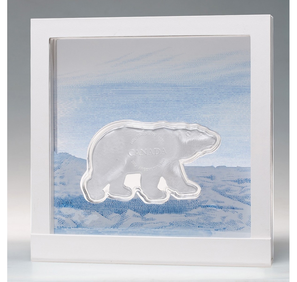 Image 729970_ALTMORE4.jpg, Product 729-970 / Price $349.50, Real Shape Iconic Canada 100 Grams Fine Silver Polar Bear from Canadian Heritage Mint on TSC.ca's Coins department