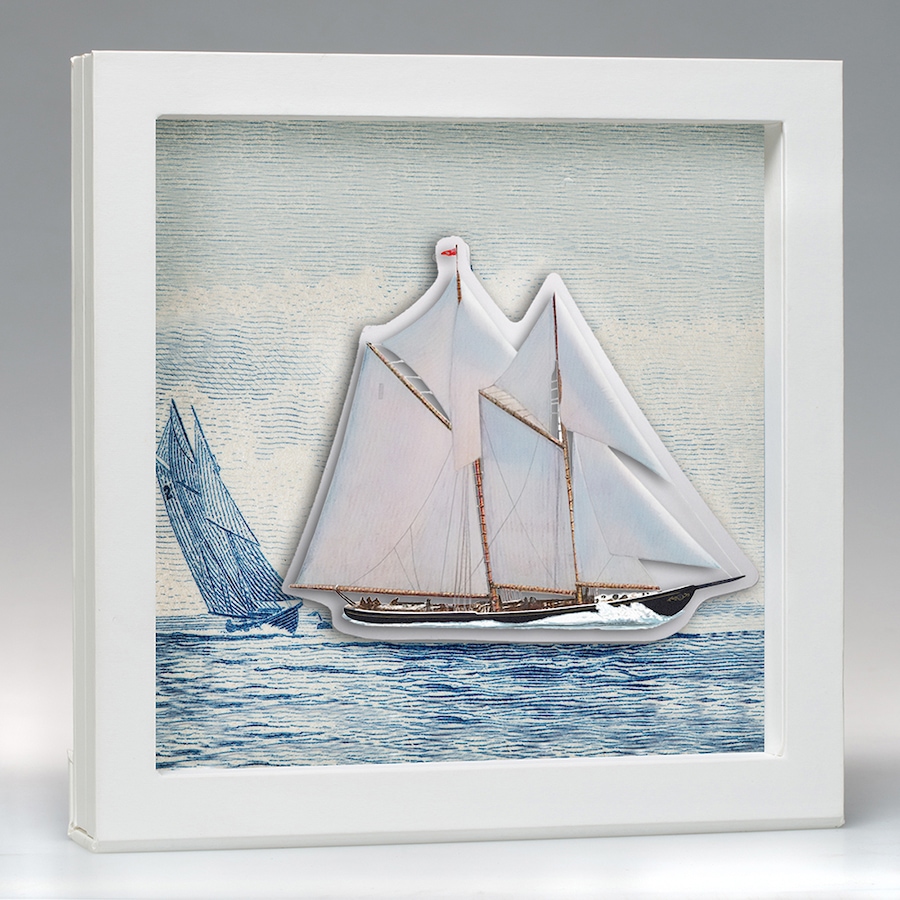 Image 729971_ALTMORE3.jpg, Product 729-971 / Price $349.95, Real Shape Iconic Canada 100 Grams Fine Silver Bluenose Schooner from Canadian Heritage Mint on TSC.ca's Coins department