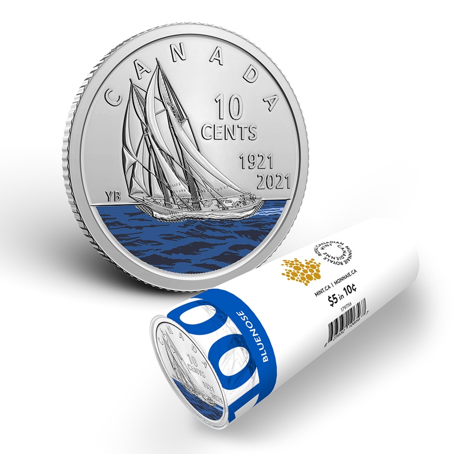Image 729971_ALTMORE7.jpg, Product 729-971 / Price $349.95, Real Shape Iconic Canada 100 Grams Fine Silver Bluenose Schooner from Canadian Heritage Mint on TSC.ca's Coins department