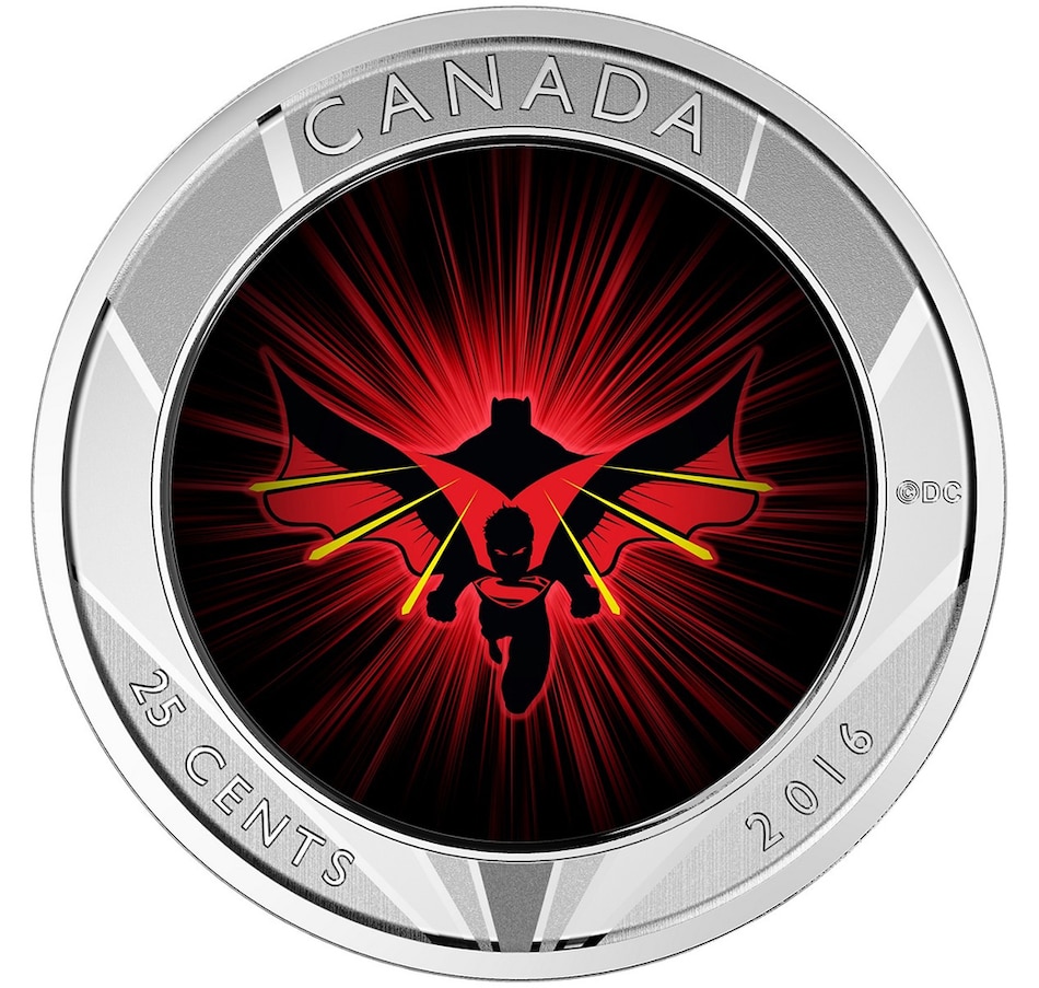 Image 729973_ALTMORE4.jpg, Product 729-973 / Price $139.95, $20 Fine Silver Proof Coin Batman v. Superman Dawn of Justice The Trinity plus 25-Cent Lenticular Coin from Royal Canadian Mint (RCM) on TSC.ca's Coins department