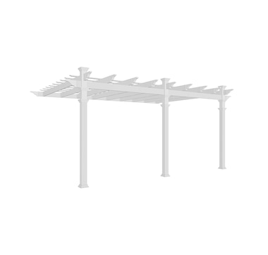 Vita 12 Ft X 16 Ft Valencia Vinyl Attached Pergola