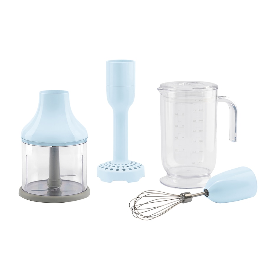 Image 730664_PASBE.jpg, Product 730-664 / Price $99.99, Smeg 4-Piece Accessory Set for '50s Retro-Style Hand Blender from Smeg on TSC.ca's Kitchen department