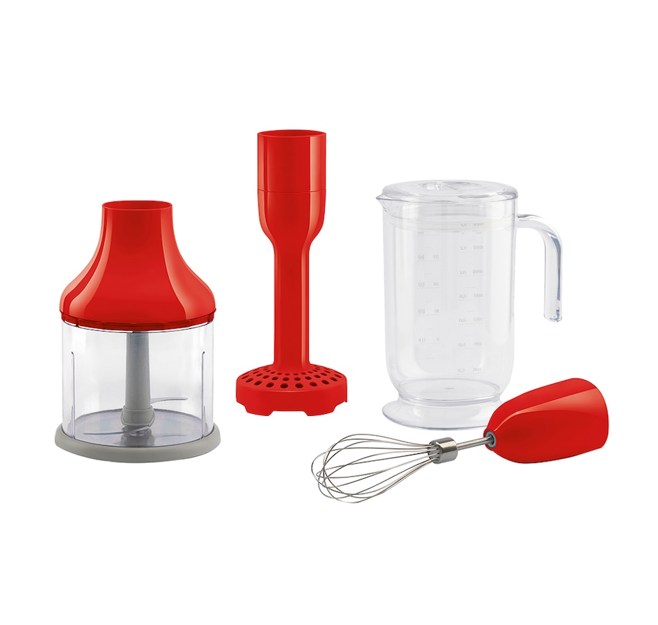Image 730664_RED.jpg, Product 730-664 / Price $99.99, Smeg 4-Piece Accessory Set for '50s Retro-Style Hand Blender from Smeg on TSC.ca's Kitchen department
