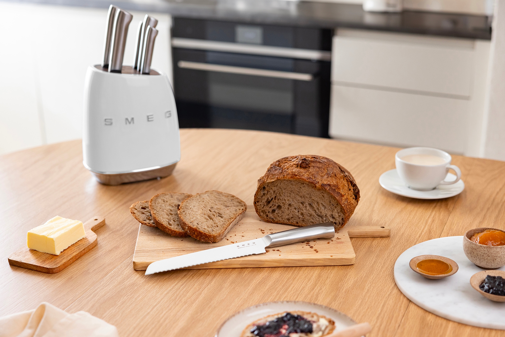 Smeg 7-Piece Stainless Steel Knife Block Set - TSC.ca