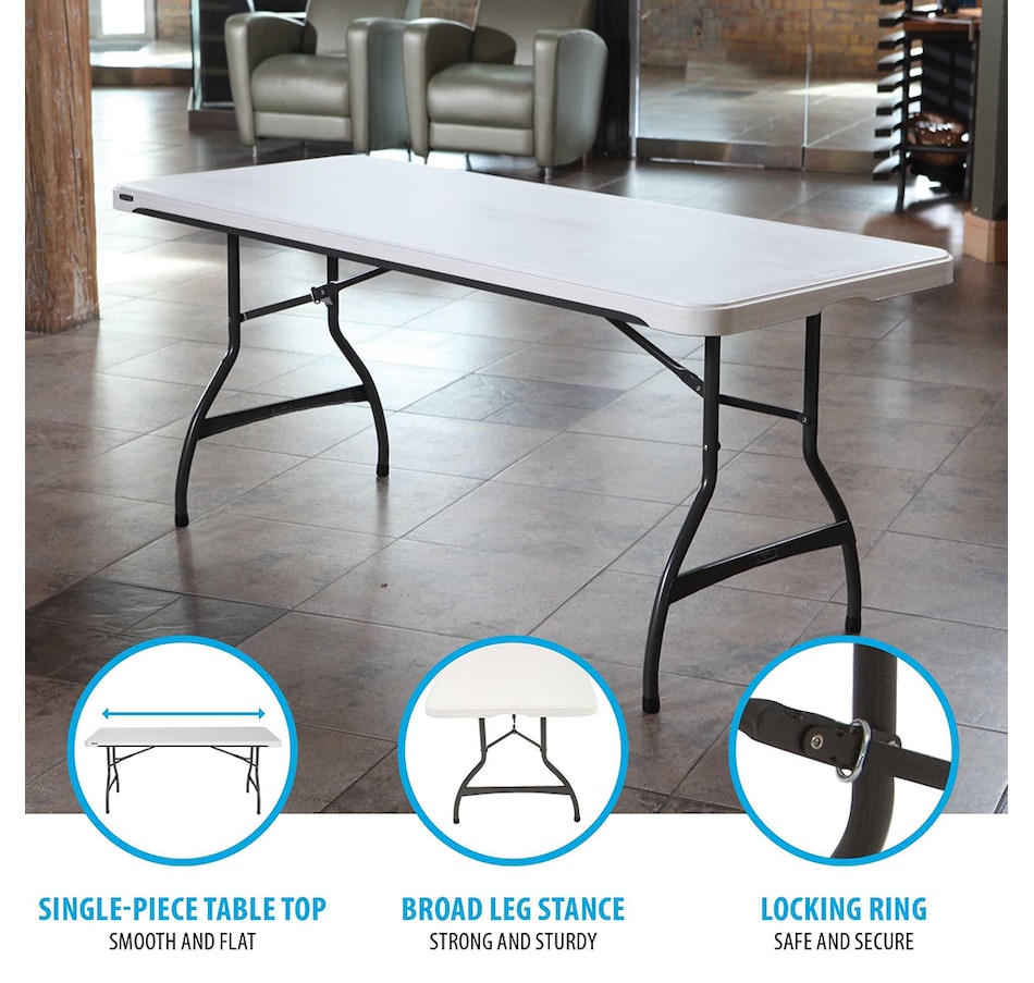 Image 730736_ALTMORE3.jpg, Product 730-736 / Price $199.99, Lifetime Table (Rectangular, Commercial, 6', White Granite, Grey Sand) from Lifetime on TSC.ca's Home & Garden department