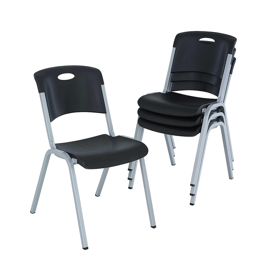 Image 730738.jpg, Product 730-738 / Price $359.99, Lifetime Chairs (Stacking, Black, Silver-4 Pack) from Lifetime on TSC.ca's Home & Garden department