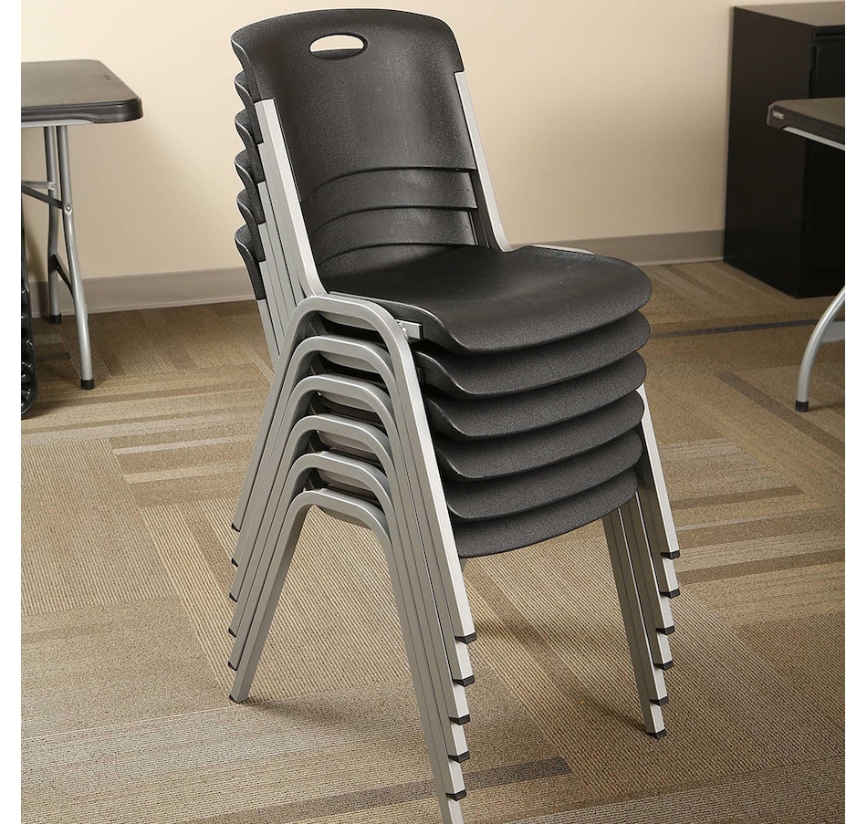 Image 730738_ALTMORE5.jpg, Product 730-738 / Price $314.99, Lifetime Chairs (Stacking, Black, Silver-4 Pack) from Lifetime on TSC.ca's Home & Garden department