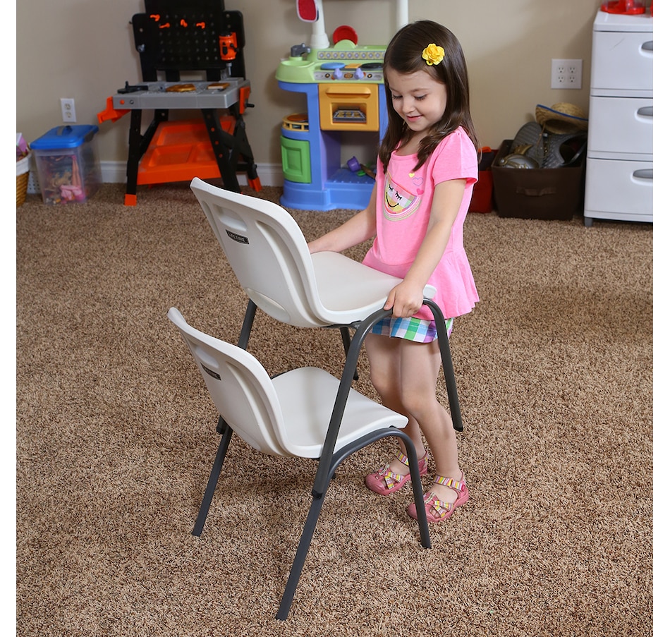 Image 730739_ALTMORE5.jpg, Product 730-739 / Price $134.99, Lifetime 2-Pack Chairs (Kids, Stacking, Almond, Bronze) from Lifetime on TSC.ca's Home & Garden department