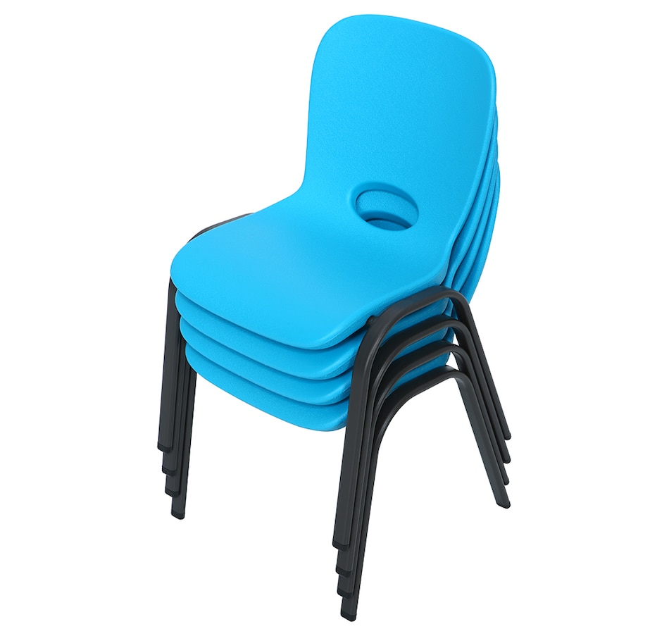 Image 730740_ALTMORE1.jpg, Product 730-740 / Price $134.99, Lifetime 2-Pack Chairs (Kids, Stacking, Glacier Blue, Bronze) from Lifetime on TSC.ca's Home & Garden department