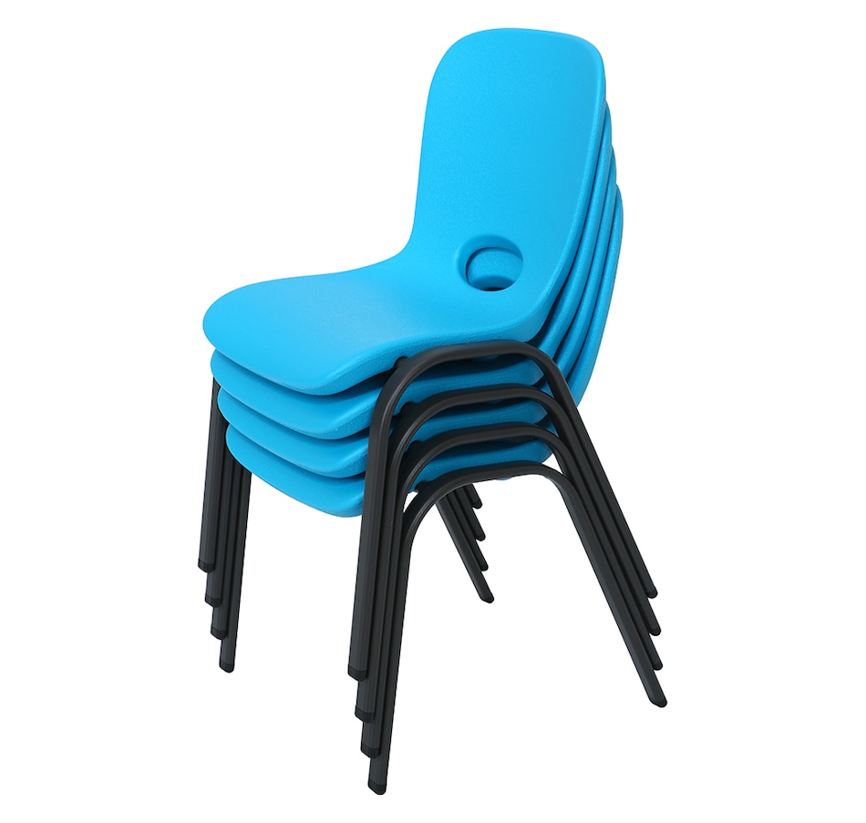 Image 730740_ALTMORE2.jpg, Product 730-740 / Price $134.99, Lifetime 2-Pack Chairs (Kids, Stacking, Glacier Blue, Bronze) from Lifetime on TSC.ca's Home & Garden department