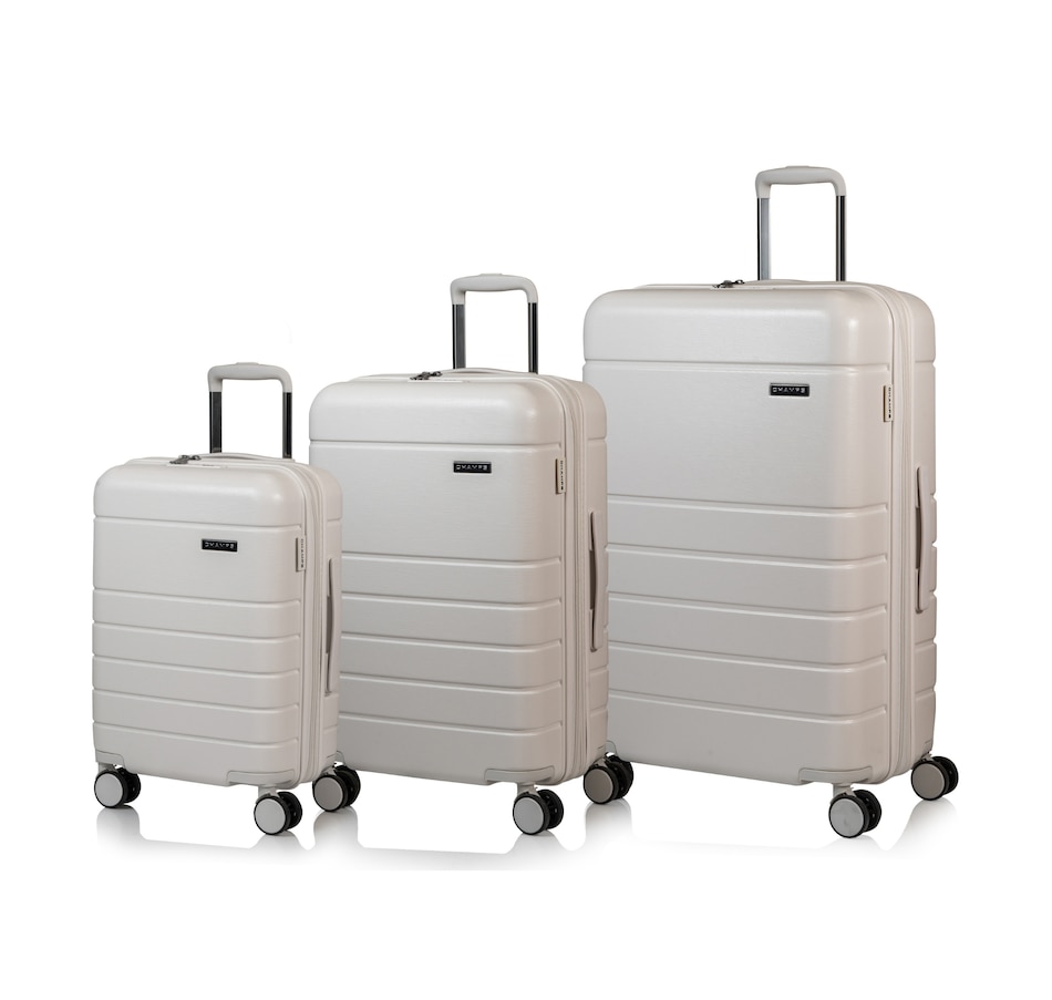 Image 730951_IVR.jpg, Product 730-951 / Price $359.99, Champs Luggage Linen Collection 3-Piece Hard Side Spinner Expandable Luggage Set from Champs on TSC.ca's Home & Garden department