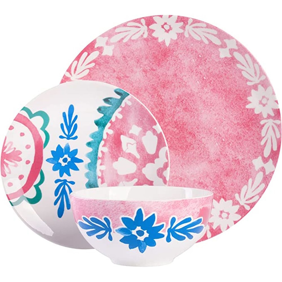 Image 731002_ALTMORE1.jpg, Product 731-002 / Price $69.88, Tia Mowry 12-Piece Dinnerware Set (golden red, coupe shape, decorated, fine ceramic) from Spice by Tia Mowry on TSC.ca's Kitchen department