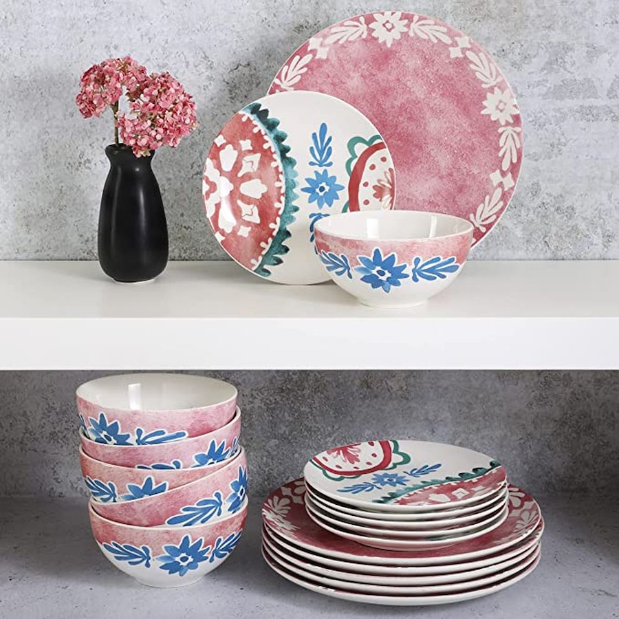 Image 731002_ALTMORE2.jpg, Product 731-002 / Price $69.88, Tia Mowry 12-Piece Dinnerware Set (golden red, coupe shape, decorated, fine ceramic) from Spice by Tia Mowry on TSC.ca's Kitchen department