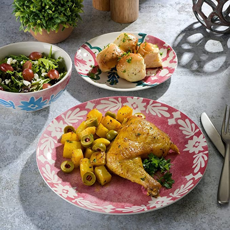 Image 731002_ALTMORE3.jpg, Product 731-002 / Price $69.88, Tia Mowry 12-Piece Dinnerware Set (golden red, coupe shape, decorated, fine ceramic) from Spice by Tia Mowry on TSC.ca's Kitchen department