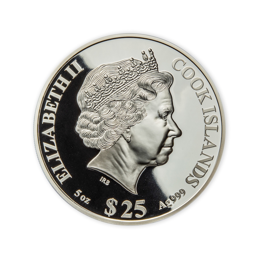 Image 731046_ALTMORE1.jpg, Product 731-046 / Price $949.95, 2023 Year of the Rabbit $25 Cook Islands Five-Ounce Fine Silver Coin with Engraved Mother of Pearl Design from Canadian Coin & Currency on TSC.ca's Coins department