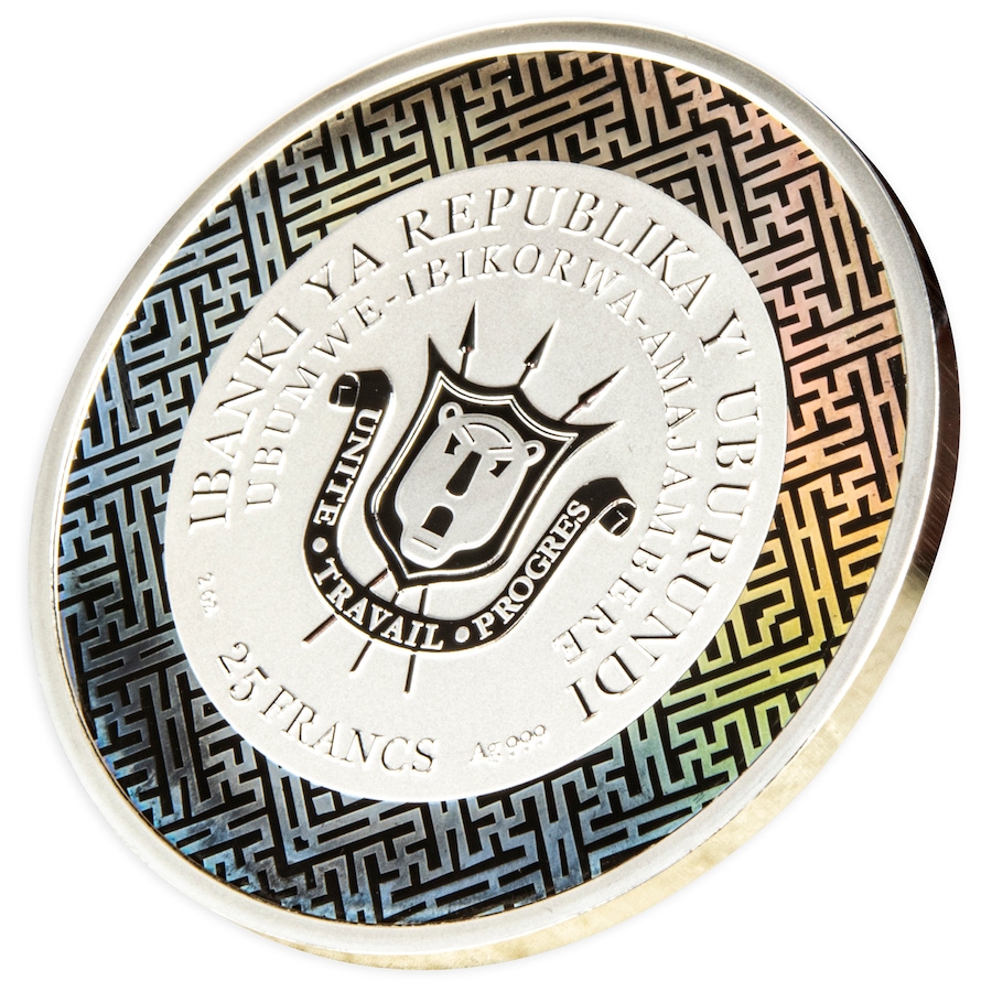 Image 731055_ALTMORE3.jpg, Product 731-055 / Price $489.95, 2023 Lunar Year of the Rabbit Fine Silver Coin Burundi 25 Francs with Genuine Jade Inlay from Canadian Coin & Currency on TSC.ca's Coins department
