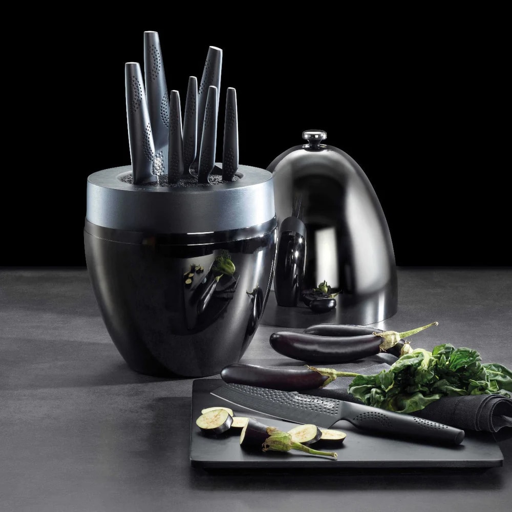 Cuisine::pro iD3 Black Samurai The Egg 9-Piece Knife Block