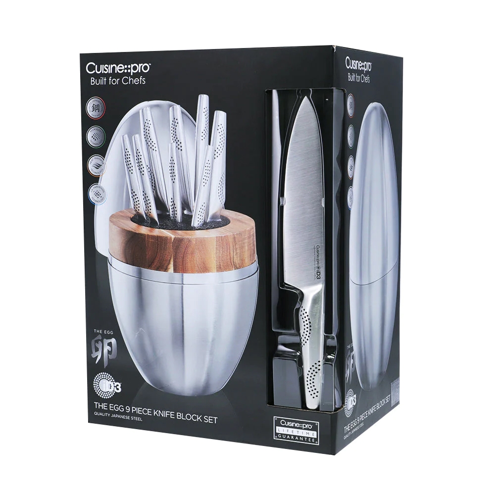 Cuisine::pro iD3 The Egg 9-Piece Knife Block Set - TSC.ca