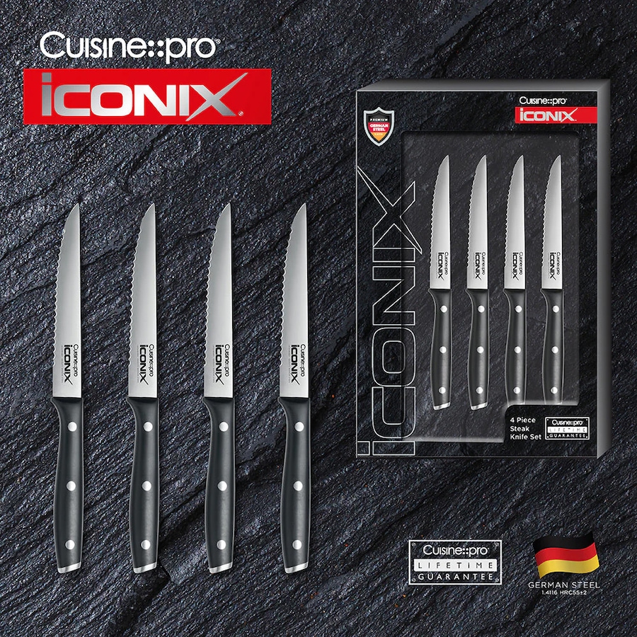 Image 731162_ALTMORE1.jpg, Product 731-162 / Price $119.99, Cuisine::pro iconiX 4-Piece Steak Knife Set from Cuisine pro on TSC.ca's Kitchen department