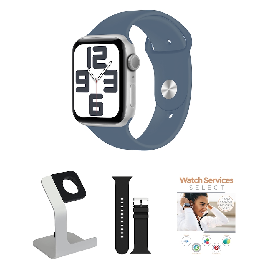 Image 731202_SIL.jpg, Product 731-202 / Price $449.99 - $499.99, Apple Watch Series SE Sport Band Bundle from Apple on TSC.ca's Electronics department